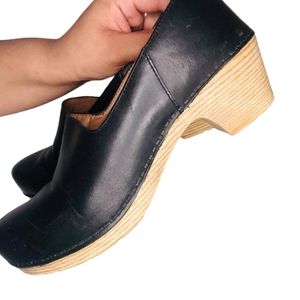 Dansko Wood Heeled Clogs
